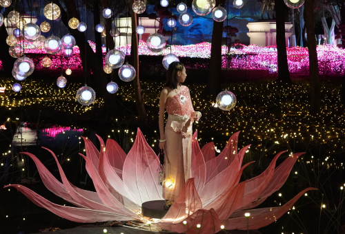 【限定】泰國最炫燈光節。河景飯店、水門寺大佛、泰式按摩、泰國調酒冠軍 泰國燈光節Nasatta Light Festival Winter Illumination 2025