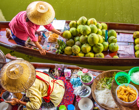 Day3 丹能沙朵水上市場&手搖船→泰式經典小吃→前往華欣→拷汪皇宮＋纜車體驗→渡假村晚餐